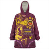 Brisbane Broncos Snug Hoodie Aboriginal Indigenous Naidoc Week Dreamtime Dot Painting With Flag