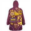 Brisbane Broncos Snug Hoodie Aboriginal Indigenous Naidoc Week Dreamtime Dot Painting With Flag