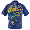 Parramatta Eels Zip Polo Shirt Aboriginal Indigenous Naidoc Week Dreamtime Dot Painting With Flag