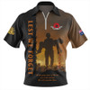 Australia Zip Polo Shirt Anzac Day Remember Them Today, Everyday And Always