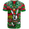 South Sydney Rabbitohs T-Shirt Custom Naidoc Keep the Fire Burning! Blak, Loud & Proud Home Jersey3