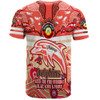 Redcliffe Dolphins T-Shirt Custom Naidoc Keep the Fire Burning! Blak, Loud & Proud Home Jersey2