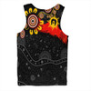 Australia Men Singlet Aboriginal Indigenous Dot Painting With Flag