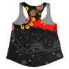 Australia Women Racerback Singlet Aboriginal Indigenous Dot Painting With Flag