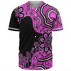 Australia Baseball Shirt Aboriginal Indigenous Dot Painting Pink