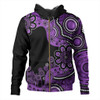 Australia Hoodie Aboriginal Indigenous Dot Painting Purple