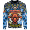 North Queensland Cowboys Sweatshirt Celebrating Naidoc Week 2024 Aboriginal Dot Art Inspired