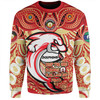 Redcliffe Dolphins Sweatshirt Celebrating Naidoc Week 2024 Aboriginal Dot Art Inspired