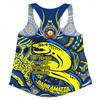 Parramatta Eels Women Racerback Singlet Celebrating Naidoc Week 2024 Aboriginal Dot Art Inspired