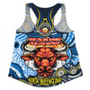 North Queensland Cowboys Women Racerback Singlet Celebrating Naidoc Week 2024 Aboriginal Dot Art Inspired