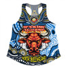 North Queensland Cowboys Women Racerback Singlet Celebrating Naidoc Week 2024 Aboriginal Dot Art Inspired