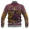 Brisbane Broncos Baseball Jacket Celebrating Naidoc Week 2024 Aboriginal Dot Art Inspired