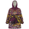 Brisbane Broncos Snug Hoodie Celebrating Naidoc Week 2024 Aboriginal Dot Art Inspired