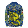 Parramatta Eels Long Sleeve Polo Shirt Celebrating Naidoc Week 2024 Aboriginal Dot Art Inspired