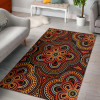 Australia Aboriginal Area Rug - Indigenous dot art flower pattern