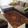 Australia Aboriginal Area Rug - Indigenous dot art flower pattern