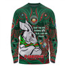 South Sydney Rabbitohs Long Sleeve T-shirt Celebrating Naidoc Week 2024 Aboriginal Dot Art Inspired