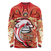 Redcliffe Dolphins Long Sleeve T-shirt Celebrating Naidoc Week 2024 Aboriginal Dot Art Inspired