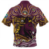 Brisbane Broncos Zip Polo Shirt Celebrating Naidoc Week 2024 Aboriginal Dot Art Inspired