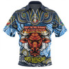 North Queensland Cowboys Zip Polo Shirt Celebrating Naidoc Week 2024 Aboriginal Dot Art Inspired