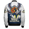 North Queensland Cowboys Bomber Jacket Aboriginal Inspired Naidoc Symbol Pattern