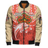 Redcliffe Dolphins Bomber Jacket Aboriginal Inspired Naidoc Symbol Pattern