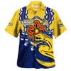 Parramatta Eels Hawaiian Shirt Aboriginal Inspired Naidoc Symbol Pattern
