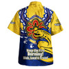 Parramatta Eels Hawaiian Shirt Aboriginal Inspired Naidoc Symbol Pattern
