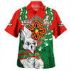South Sydney Rabbitohs Hawaiian Shirt Aboriginal Inspired Naidoc Symbol Pattern