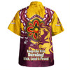 Brisbane Broncos Hawaiian Shirt Aboriginal Inspired Naidoc Symbol Pattern