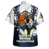 North Queensland Cowboys Hawaiian Shirt Aboriginal Inspired Naidoc Symbol Pattern