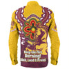 Brisbane Broncos Long Sleeve Shirt Aboriginal Inspired Naidoc Symbol Pattern