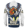 North Queensland Cowboys Long Sleeve Shirt Aboriginal Inspired Naidoc Symbol Pattern