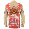 Redcliffe Dolphins Long Sleeve Shirt Aboriginal Inspired Naidoc Symbol Pattern