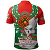 South Sydney Rabbitohs Polo Shirt Aboriginal Inspired Naidoc Symbol Pattern