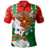 South Sydney Rabbitohs Polo Shirt Aboriginal Inspired Naidoc Symbol Pattern