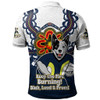 North Queensland Cowboys Polo Shirt Aboriginal Inspired Naidoc Symbol Pattern