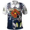 North Queensland Cowboys Polo Shirt Aboriginal Inspired Naidoc Symbol Pattern