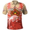 Redcliffe Dolphins Polo Shirt Aboriginal Inspired Naidoc Symbol Pattern