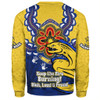 Parramatta Eels Sweatshirt Aboriginal Inspired Naidoc Symbol Pattern