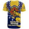 Parramatta Eels T-Shirt Aboriginal Inspired Naidoc Symbol Pattern