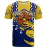 Parramatta Eels T-Shirt Aboriginal Inspired Naidoc Symbol Pattern