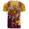 Brisbane Broncos T-Shirt Aboriginal Inspired Naidoc Symbol Pattern