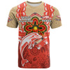 Redcliffe Dolphins T-Shirt Aboriginal Inspired Naidoc Symbol Pattern