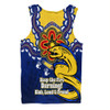 Parramatta Eels Men Singlet Aboriginal Inspired Naidoc Symbol Pattern