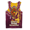 Brisbane Broncos Men Singlet Aboriginal Inspired Naidoc Symbol Pattern