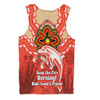 Redcliffe Dolphins Men Singlet Aboriginal Inspired Naidoc Symbol Pattern