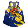 Parramatta Eels Women Racerback Singlet Aboriginal Inspired Naidoc Symbol Pattern