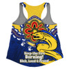 Parramatta Eels Women Racerback Singlet Aboriginal Inspired Naidoc Symbol Pattern