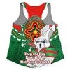 South Sydney Rabbitohs Women Racerback Singlet Aboriginal Inspired Naidoc Symbol Pattern